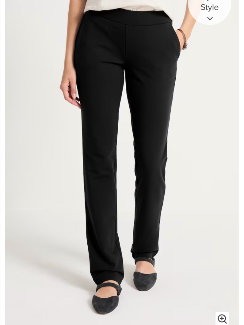 NWT J. Jill Black Affinity French Terry Slim Leg Pants 2X